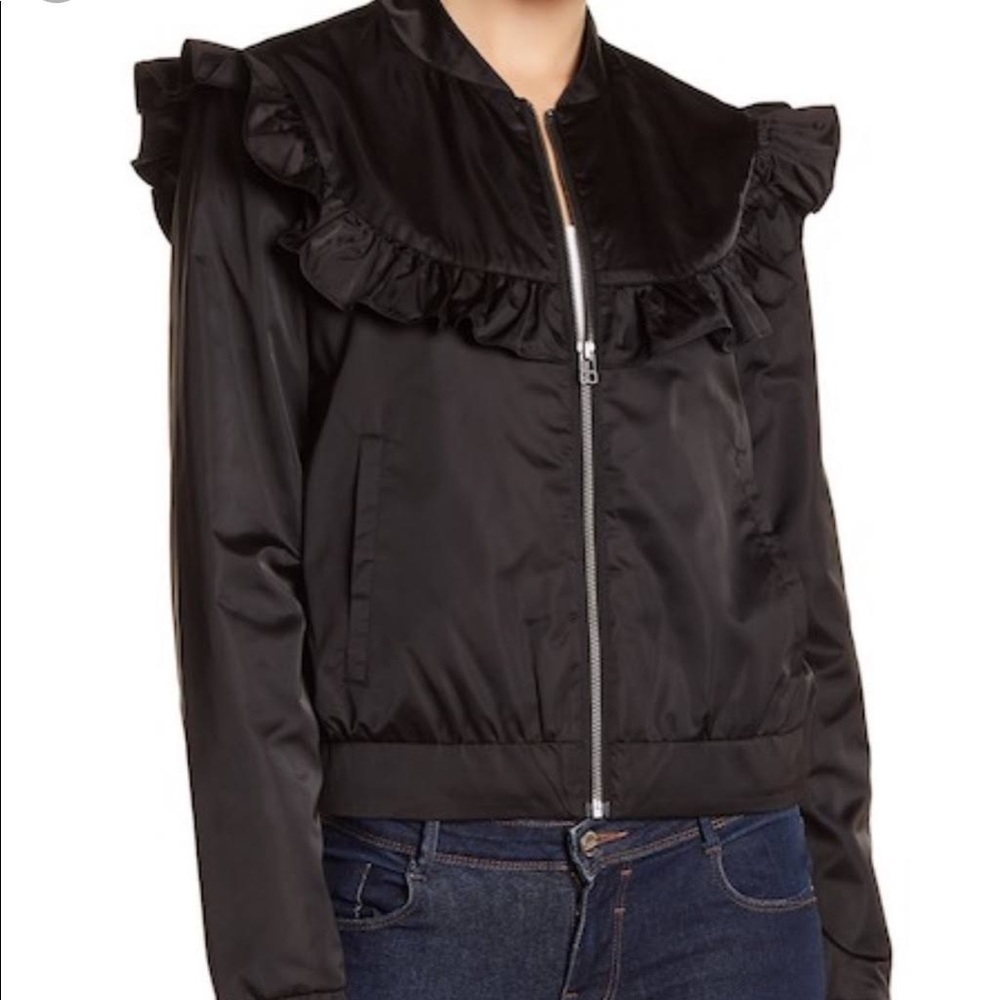 Large Black Bomber Jacket